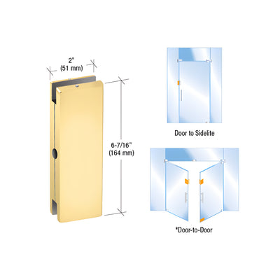 CRL Brass AMR Series Sidelite or Glass Door Mounted Keeper