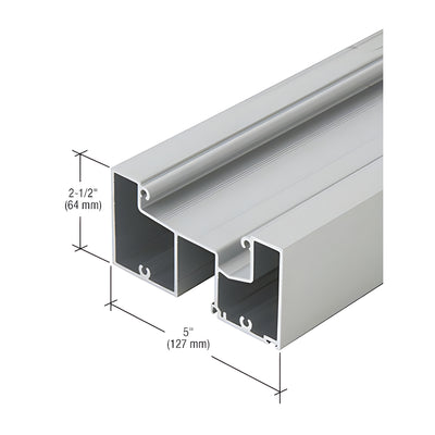 CRL-U.S. Aluminum Clear Anodized Class 1 IG500 Series Door Frame Head for 9/16" Glass - 24'-2"