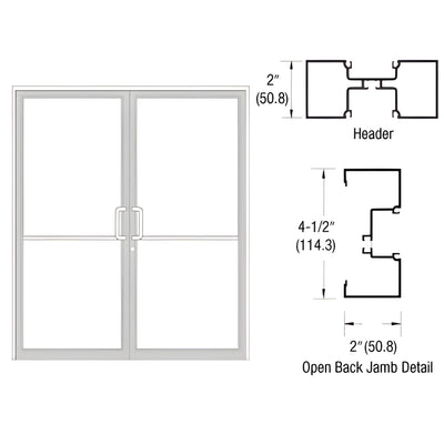 CRL-U.S. Aluminum IT451 White KYNAR® Pivot Up-and-Over Frame - Custom