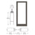 CRL-U.S. Aluminum Bronze Black Anodized Custom Single Blank 400 Medium Stile Center Hung Entrance Door - No Prep