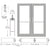 CRL-U.S. Aluminum Clear Anodized Custom Pair Series 550 Wide Stile Geared Hinge Entrance Doors for Surface Mount Door Closers
