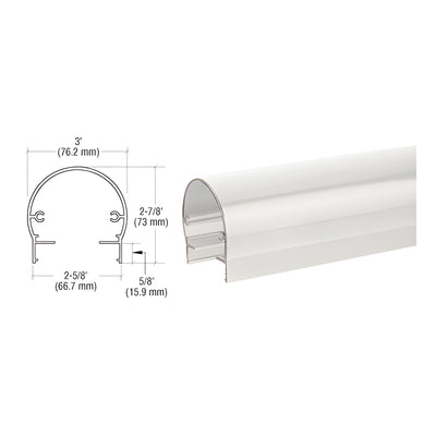 CRL Sky White 300 Series 241" Top Rail