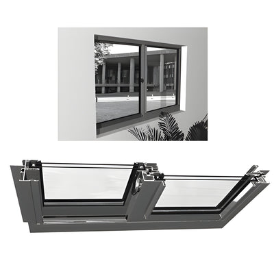 CRL-U.S. Aluminum White KYNAR® Paint 8200 Series Horizontal Sliding Window for 1" Glazing