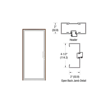 CRL-U.S. Aluminum Clear Anodized Class 1 40" x 86" 451 Series Right Hand Open Back Butt Hinge Up and Over Frame Complete (1F)