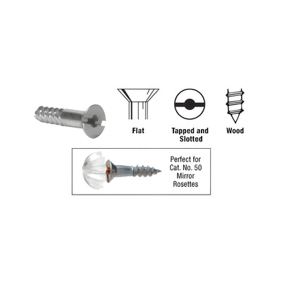 CRL #8 x 1" Tapped Head Wood Screws