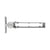 2" x 12" Rectangular Single Adjustable Mounting Bracket Clear Anodized