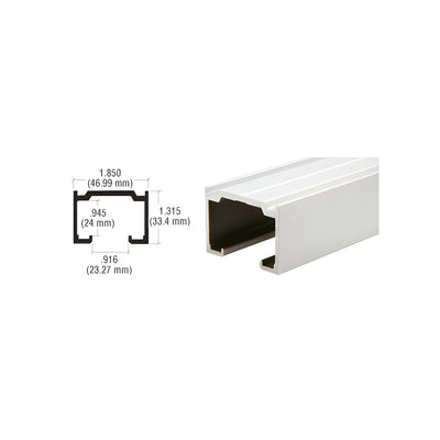 CRL Satin Anodized 1-7/8" Overhead Track for Pass-Thru Windows