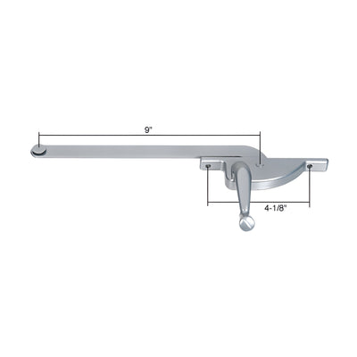 CRL Right Hand Aluminum Casement Window Operator with 9" Arm for Hope Windows