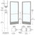 CRL-U.S. Aluminum Clear Anodized Custom Pair 72" x 84" Series 250 Narrow Stile Butt Hinge Entrance Door for OHCC