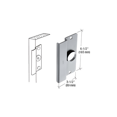 CRL Aluminum Finish 6-1/2" Heavy Gauge Steel Latch Guard for Narrow Stile Flush Doors