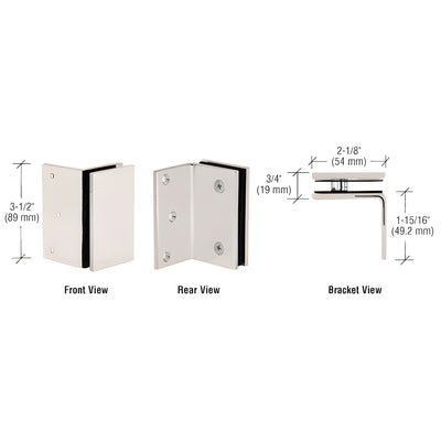 CRL Satin Nickel Geneva Series Wall Mount Bracket