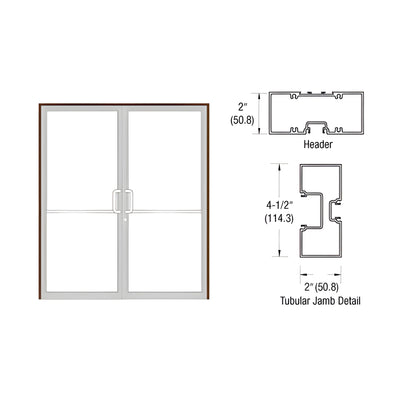 CRL-U.S. Aluminum Dark Bronze/Black Anodized Class 1 76" x 86" Series 451 Tubular Offset Pivot Transom Frame Complete (2F)