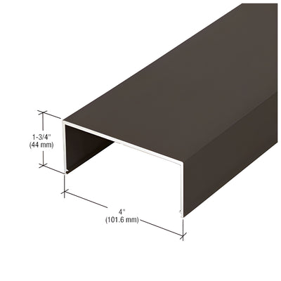 CRL-U.S. Aluminum Center Hung Door Header, Bronze Black Anodized - 21'-4"