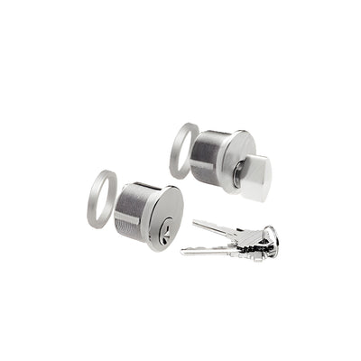 CRL Brushed Stainless DRA Series Keyed Cylinder/Thumbturn Combo