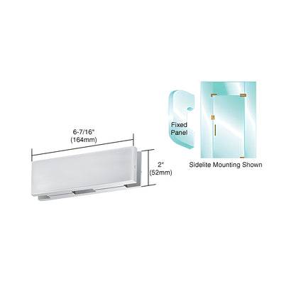 CRL Satin Anodized EUR Series Sidelite or Glass Door Mounted Keeper