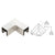 CRL 316 Brushed Stainless Steel 90 Degree Horizontal Roll Formed Cap Rail Corner