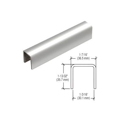 CRL 316 Polished Stainless U-Channel Cap for 21.52 mm Glass- 3 m Long