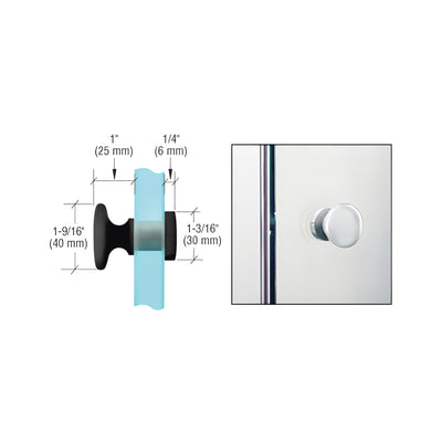 CRL Matte Black Traditional Style Single-Sided Door Knob