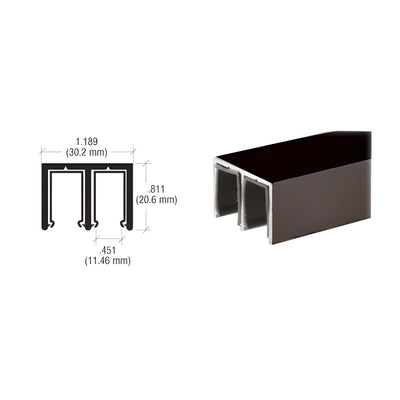 CRL Duranodic Bronze Plastic Lined Upper Channel