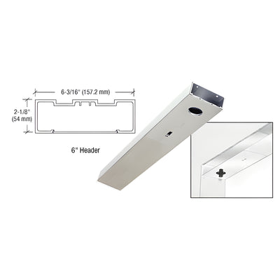 CRL Brushed Stainless 6" x 36" Single Door Header