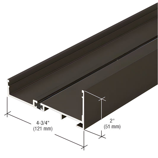 CRL-U.S. Aluminum Insulated Stacking Door Sill, Bronze/Black 24'2"