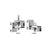 CRL Chrome Gravity Hinge Assembly for Restroom Partitions