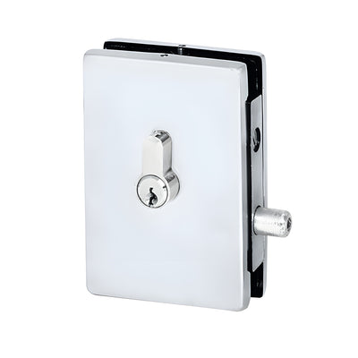 CRL Satin Anodized EUR Series Center Housed Patch Lock