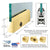 Polished Brass 4" Tapered DRS Door Rail With Lock for 3/4" Glass - 12" Length