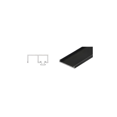 CRL Matte Black Header Snap-In Filler - 120" Length