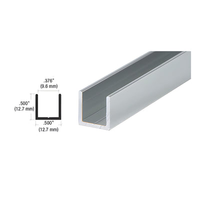 CRL Satin Anodized 3/8" Single Aluminum U-Channel