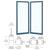 CRL-U.S. Aluminum Custom Size Custom Paint Blank Pair 250 Narrow Center Stile Entrance Doors - No Prep