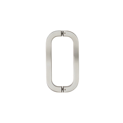 CRL Brushed Stainless Round 24" Glass Mounted Rounded Corner Tube Style Back-to-Back Pull Handle