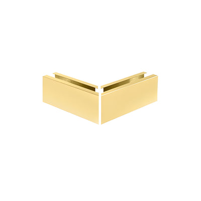 CRL Satin Brass 12" Mitered 90º Corner Cladding for B5S Series Standard Square Base Shoe