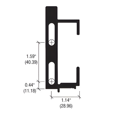 CRL-U.S. Aluminum StormWall XL Mill Finish Left Shear Block Used with Stacked Horizontal Corner Mullion