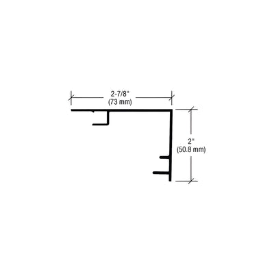 CRL-U.S. Aluminum Custom Paint 2-7/8" Head/Sill Trim - 24'-2"