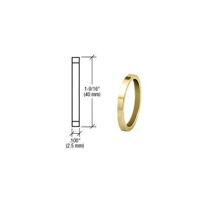 CRL Polished Brass .100" Straight Cylinder Ring