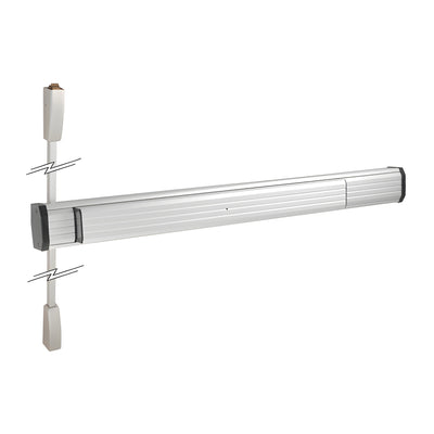 CRL Satin Aluminum 36" x 96" Jackson® 1275 Push Pad Surface Vertical Rod Panic Exit Device