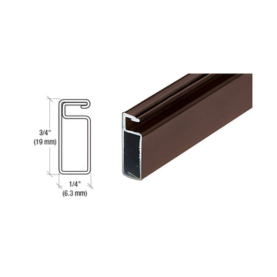 CRL Bronze 3/4" x 1/4" Roll Formed Aluminum Screen Frame - 144"