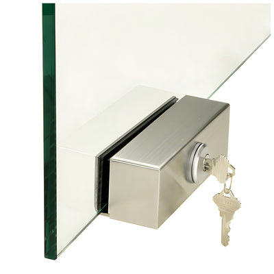 CRL Brushed Stainless Slip-On-Lock w/777S for 1/2" Glass