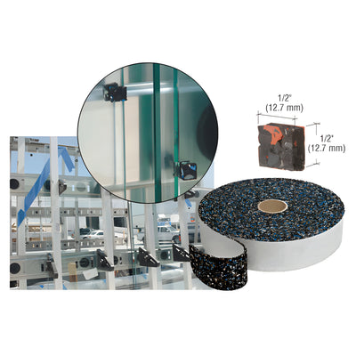 CRL 1/2" x 1/2" x 1/4" Sponge Rubber Shipping Pads - Bulk