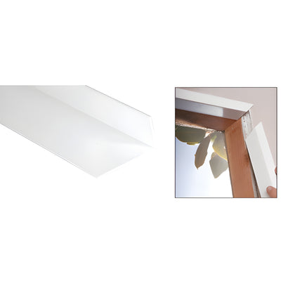 CRL White TrimQuick® 3" x 1-1/2" Vinyl 'L' Trim