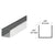 CRL Stainless Steel U-Channel 1/4 in x 1/4 in - Glass Trim