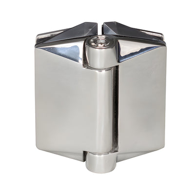 CRL Polished Stainless Glass-To-Glass Mount Polaris 125 Series Soft Close Gate Hinge