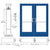 CRL-U.S. Aluminum Custom KYNAR® Paint Custom Pair Series 550 Wide Stile Geared Hinge Entrance Door for Surface Mount Door Closers