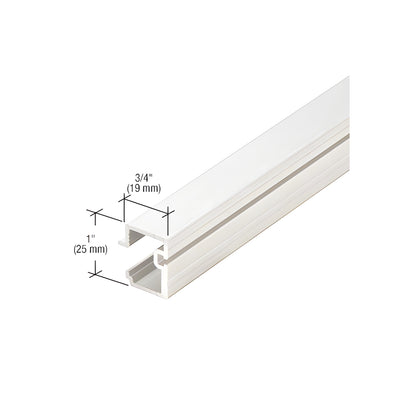 CRL-U.S. Aluminum 1/4" Pocket Reducer for Structural Silicone Glazing, White KYNAR® Paint - 24'-2"