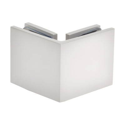 CRL Satin Nickel Square 90 Degree Glass-to-Glass Clamp