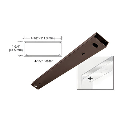 CRL Black Bronze Anodized 4-1/2" x 72" Double Door Header