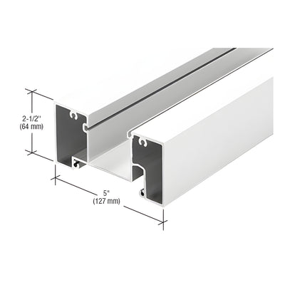 CRL-U.S. Aluminum Head Mullion for 1" Glass, 24'-2", White KYNAR® Paint