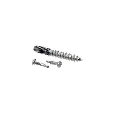 CRL Brushed Stainless Replacement Screw Pack for Concealed Wood Mount Hand Rail Brackets - 3/8"-16 Thread