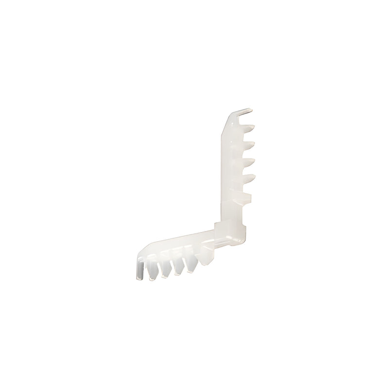 A white nylon 3/16" corner piece for CRL Dual Seal Spacers shown against a white background.